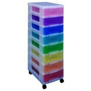 AS1516 | Really Useful Tower 8x7L Drawers Clear/Assorted DT1007