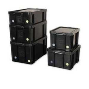 AS9287 | Really Useful 84 Litre Recycled Storage Box Black 84L