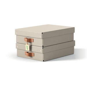 AS9531 | L:Storage Box Card M low 2pcs gy beige