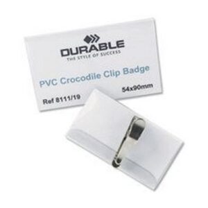 BG5055 | Durable Crocodile Clip Badges 54x90mm Pack 25 8111