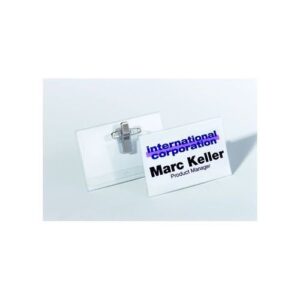 BG8325 | Durable Combi Clip Name Badge 54x90mm Pack 50 8101