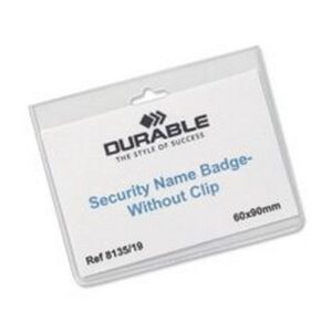 BG9392 | Durable Sec Name Bdg Wot Clip 60x90mm Tran Pack 20 8135/19