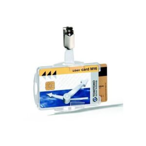 BG9395 | Durable Dual Security Pass Holder Clear Pack 25 8218/19