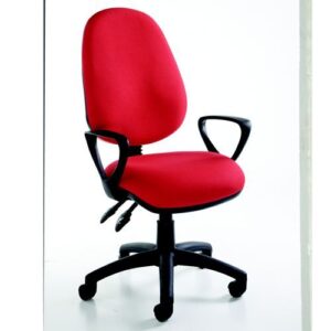 CH1114 | Vantage 2 Lever Operator Chair Fixed Arms Burgundy