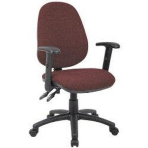 CH1115 | Vantage 2 Lever Operator Chair Adjustable Arms Burgundy