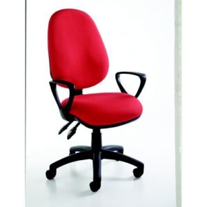 CH1117 | Vantage 2 Lever Operator Chair Fixed Arms Red