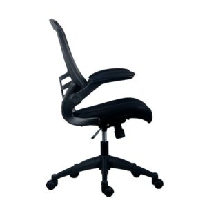 CH1238 | Marlos Mesh Back Office Chair With Folding Arms Black