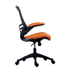 CH1241 | Marlos Mesh Back Office Chair With Folding Arms Orange