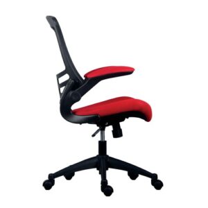 CH1242 | Marlos Mesh Back Office Chair With Folding Arms Red