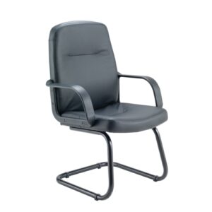 CH1508 | Jemini Rhone LeatherLook Visitor Chair Cant Legs Blk KF03432