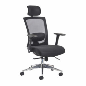 CH1569 | Dams Gemini 300 Fabric Mesh Chair With Arms And Headrest
