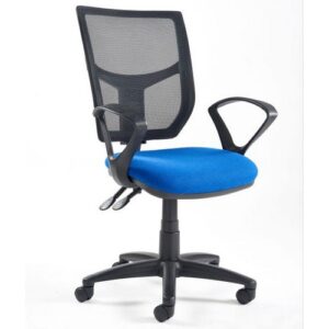 CH2139 | Altino Mesh Back Chair Fixed Arms In Colbalt