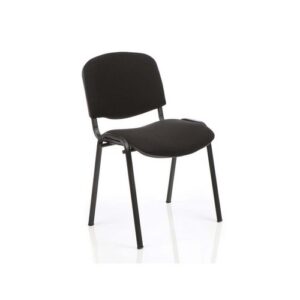 CH2348 | ISO Stacking Chair Black Fabric Black Fr