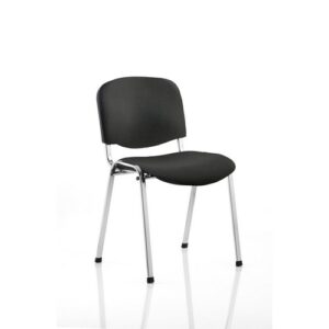 CH2349 | ISO Stacking Chair Black Fabric Chrome F