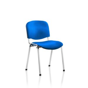 CH2351 | ISO Stacking Chair Blue Fabric Chrome Fr