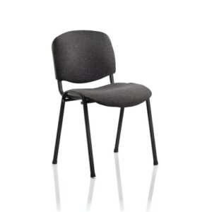 CH2352 | ISO Stacking Chair Charcoal Fabric Black