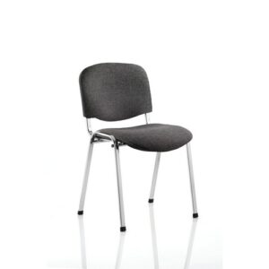 CH2353 | ISO Stacking Chair Charcoal Fabric Chrom
