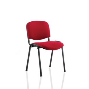 CH2354 | ISO Stacking Chair Wine Fabric Black Fra