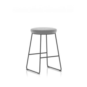CH2400 | Turin Stool Black Frame Grey Seat Pad