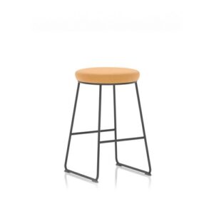 CH2401 | Turin Stool Black Frame Mustard Seat Pad