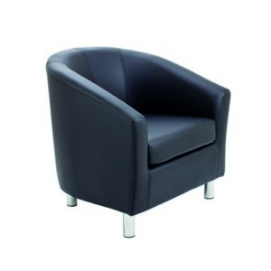 CH9214 | Tub Pu Armchair Black