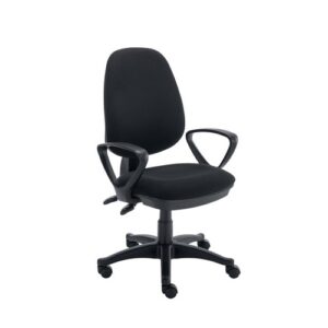 CH9232 | 2 Lever Sheaf Operator Chair Blackwith Fixed Arms