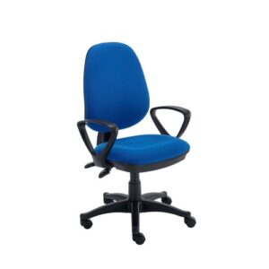 CH9236 | 2 Lever Sheaf Operator Chair Royal Bluewith Fixed Arms