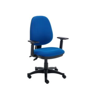 CH9237 | 2 Lever Sheaf Operator Chair Royal Bluewith Adjustable Arms