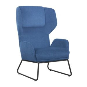 CH9252 | Calma Wingback Chair with Black Frame Blue