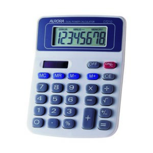CT2707 | Aurora White/Blue 8-digit Calculator DT210