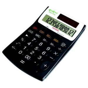 CT9263 | Aurora Eco Dtop Calc Rcyc Solar And Bat Pwr 12 Dig 3 Key Mem