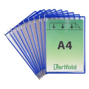 DP1065 | Tarifold Pack of 10 A4 Pivoting Pockets Blue