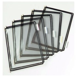 DP1068 | Tarifold Pack of 10 A4 Pivoting Pockets Black