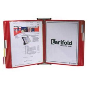 DP1074 | Tarifold A4 Wall Display Unit with 10 Red Pockets