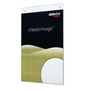DS1103 | Deflecto Clear A4 Wall Sign Holder Portrait DE470YTCRY