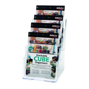 DS1117 | Deflecto Clear A5 4-Tier Literature Holders DE779YTCRY