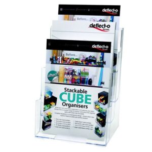 DS1118 | Deflecto Clear A4 3-Tier Literature Holder DE773YTCRY
