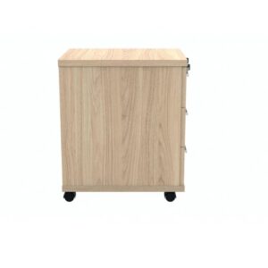 DS1198 | Wooden Mobile Pedestal | 3 Drawers | Oak