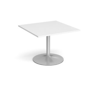 DS1384 | Trumpet Base Square Extension Table White