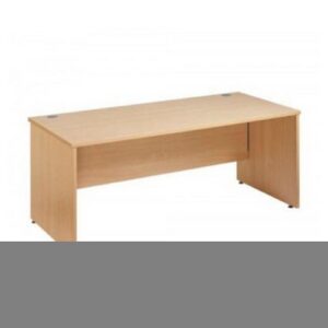 DS1520 | Maestro 25 Panel End Desk 1200 X 800 Oak 2 Cable Ports
