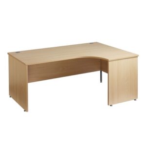 DS1556 | Maestro 25 Panel RH Ergo Desk 1800mm White 2 Cable Ports