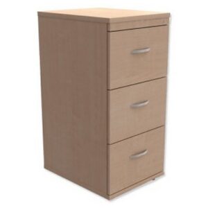 DS1670 | Dams 3 Drawer Wooden Filing Cabinet Chrome Handles White