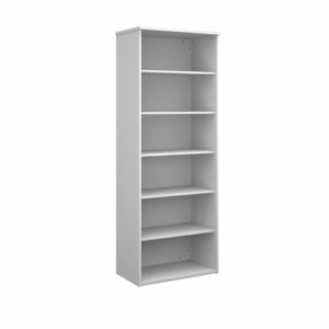 DS1689 | Dams 5 Shelf Bookcase 2140H/800W/470D 25mm Top White R2140Wh