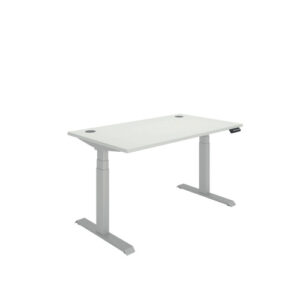 DS2108 | Dm Sit/Stand Desk 1400x800 Wht/Slv