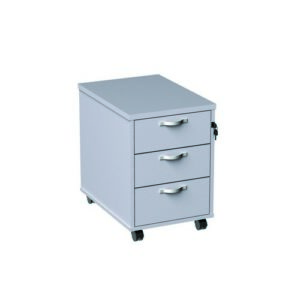 DS3649 | 3 Drawer Locking Mobile Pedestal With Handles White