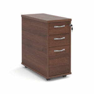 DS3658 | 3 Drawer Tall Narrow Locking Mob Pedestal With Handles Wal
