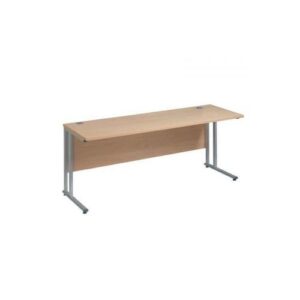 DS3692 | Maestro 25 Sl Silver Cantilever Desk 1000W X 600D Beech