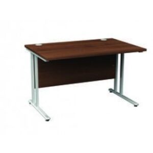 DS3715 | Maestro 25 Sl Silver Cantilever Desk 1400W X 800D Walnut