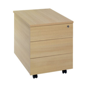 DS4922 | 3 Drawer Mobile Ped - Oak