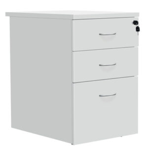 DS4926 | 3 Drawer Desk High Ped - White